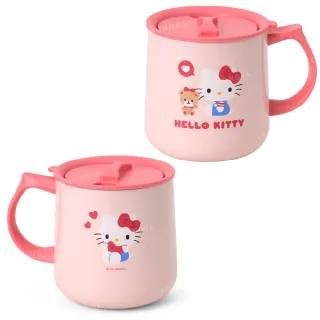 【小禮堂】Sanrio 三麗鷗 保溫馬克杯附蓋 360ml 好友款 Kitty 美樂蒂 大耳狗 酷洛米(平輸品)
