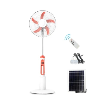 【凱琦家居】18吋太陽能充電立扇 充電風扇(循壞立扇 停電應急/遙控風扇 靜音省電 長效續航 露營大風量風扇)