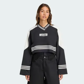 【adidas 愛迪達】BLOCKING 短版長袖上衣 女 - Originals JW7273