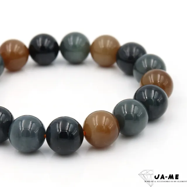 JA-ME】天然和田玉新疆樓蘭三彩手串12mm(年終慶/年貨節/招財開運/現貨