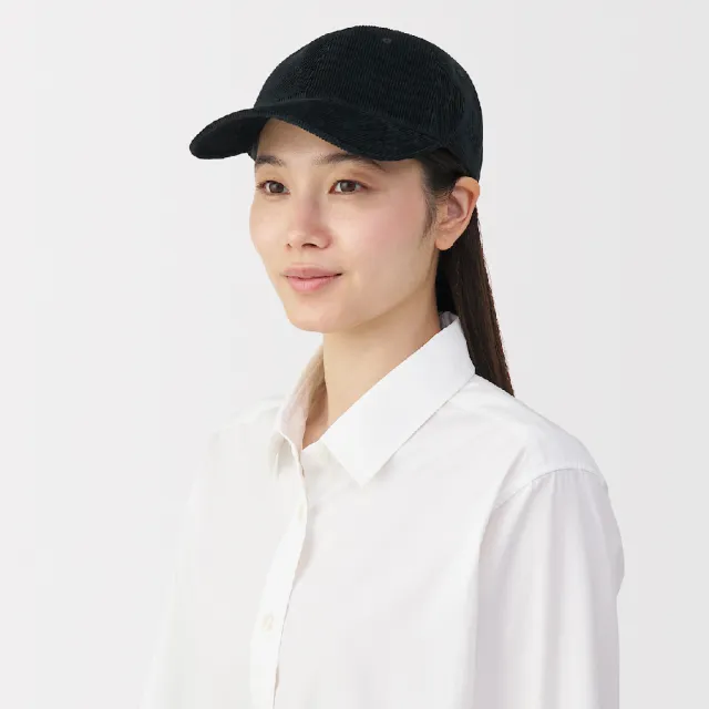 【MUJI 無印良品】吉貝木棉混燈芯絨棒球帽(米色/磚紅/黑色)