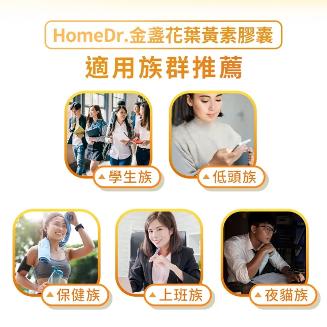 【Home Dr.】金盞花葉黃素膠囊x3盒(30粒/盒*3盒 共90粒 專利游離型葉黃素+山桑子花青素配方)