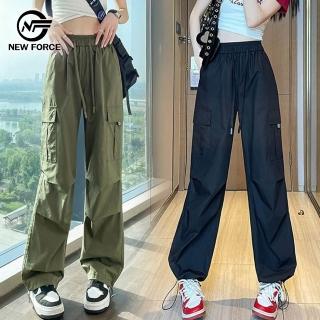 【NEW FORCE】復古街頭美式寬鬆工裝長褲(工裝褲/女長褲/休閒褲/運動褲/直筒褲/女長褲)