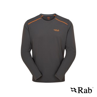 【RAB】Force LS Tee 長袖透氣排汗衣 男款 石墨灰 #QBL07
