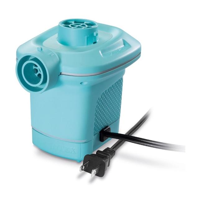 【INTEX】110V家用電動充氣幫浦_充洩二用-水藍色(58639)