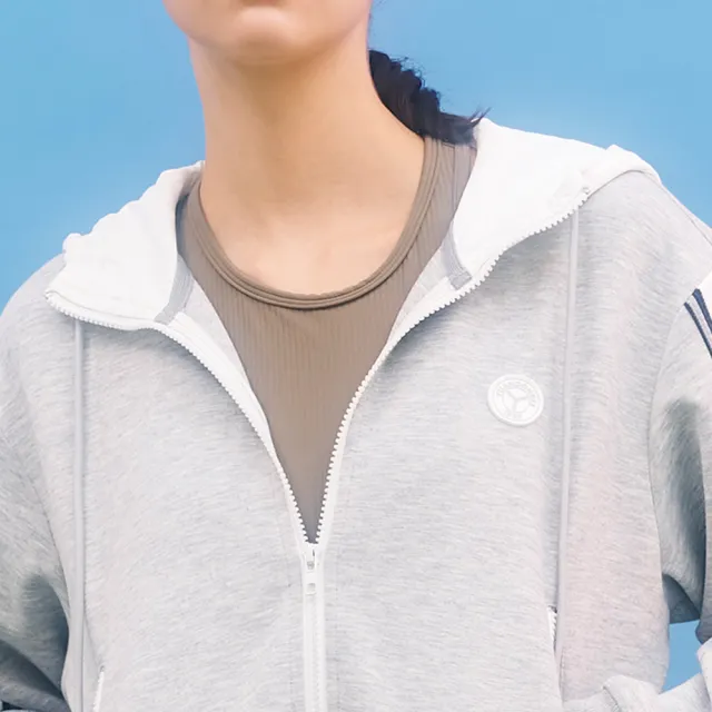 【YUANDONGLI 元動力】元小熊縲縈拼接連帽外套(灰;S-L;4244324006)