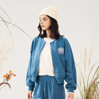 【YUANDONGLI 元動力】元小熊空氣棉縲縈短版運動外套(藍；S-L；4244134001)