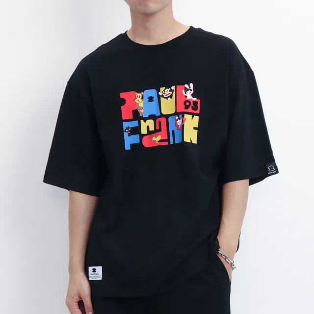 【Paul Frank 大嘴猴】官方直營  男女同款 印花字母 落肩 短袖T恤(共三色)