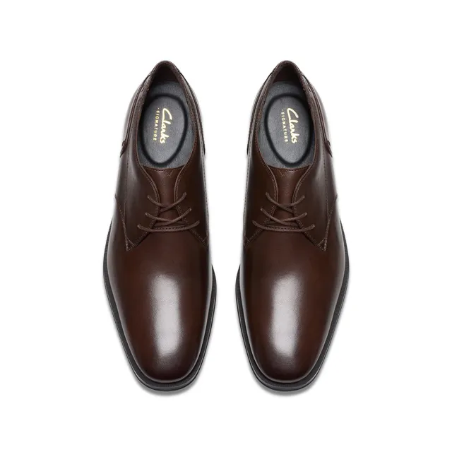 【Clarks】男鞋 Paulton Lace 寬楦素面德比紳士鞋 皮鞋(CLM83397D)