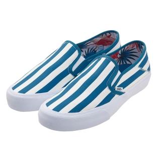 【VANS】Silp-On SF 平底 懶人鞋 男 藍白條紋 潮流 低筒 休閒鞋 滑板鞋 VN0A3MVDVT7