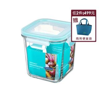 【Glasslock】強化玻璃可微波保鮮罐/密封罐/收納罐-方形920ml(冰箱門適用)