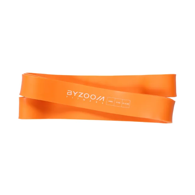 【BYZOOM FITNESS】高效環狀彈力帶 Hard 37KG / 81.4LB(橘)
