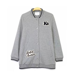 【Kinloch Anderson】KA電繡LOGO休閒長版棒球外套(KA1066024 灰/黑)