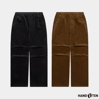 【Hang Ten】男裝-正韓韓國連線-WIDE FIT燈芯絨多口袋寬版工裝長褲(多色選)