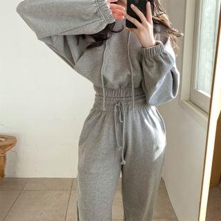 【Pure 衣櫃】連帽衛衣長褲運動套裝(套裝/KDAQ-332)