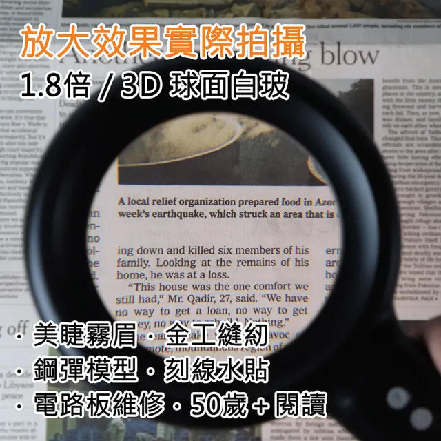 【HWATANG】OHBIG 1.8倍/3D/球面白玻 LED調光調色放大鏡 MADWORKS 聯名款 吸盤座式 (模型組裝 電路維修)