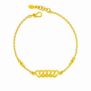 【今生金飾】同心緣結手鍊(黃金手鍊)