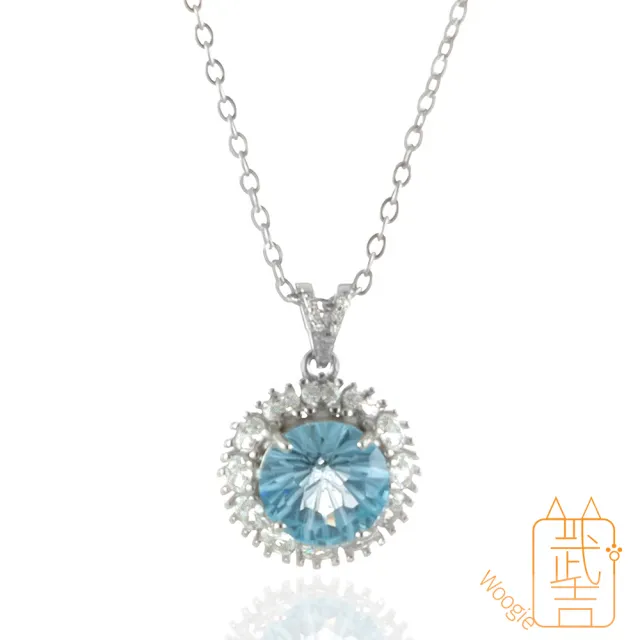 【Woogie武吉珠寶】托帕石設計項鍊(煙花鑽切10mm)
