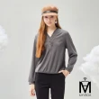 【MYVEGA 麥雪爾】MA浣熊絨溫暖感荷葉V領/寬袖開岔上衣-二款任選(日系/針織上衣/保暖衣/毛衣)