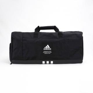 【adidas 愛迪達】4Athlts DUF M 健身包 旅行背袋 中型 訓練 比賽 乾濕分離 愛迪達 黑(HC7272)