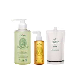 【ROOTON 官方直營】甦活植萃養髮組-洗髮精500ml+洗髮精補充包500ml+養髮液髮根噴霧150ml