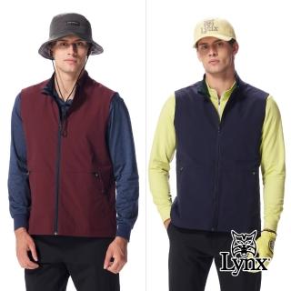 【Lynx Golf】男款薄雙面穿防潑水立領側邊拉鍊口袋背心(二色)