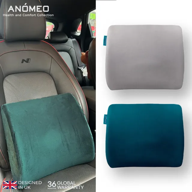 【ANOMEO】人體工學背靠墊 高密度記憶棉(背靠/腰靠枕/辦公椅枕/腰靠墊/靠腰)