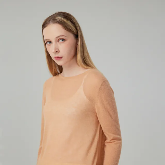 【giordano ladies】拚紗設計針織衫(多色任選)