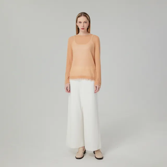【giordano ladies】拚紗設計針織衫(多色任選)