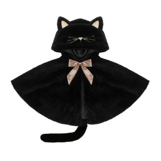 【Mimi&Lula】英國Mimi & Lula AW25 變裝派對 酷黑貓咪連帽披風(連帽披風)