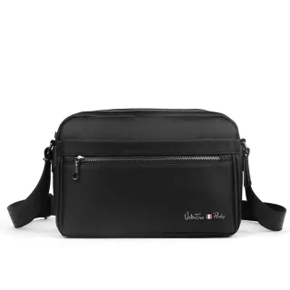 【Valentino Rudy 范倫鐵諾.路迪】機能收納休閒橫式斜背/側背包(黑色 VR21956 七夕情人節禮物 送禮 男包)