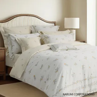 【Tonia Nicole 東妮寢飾】Narumi聯名款-100%高紗支長纖細棉印花被套床包組-秋甜(加大)