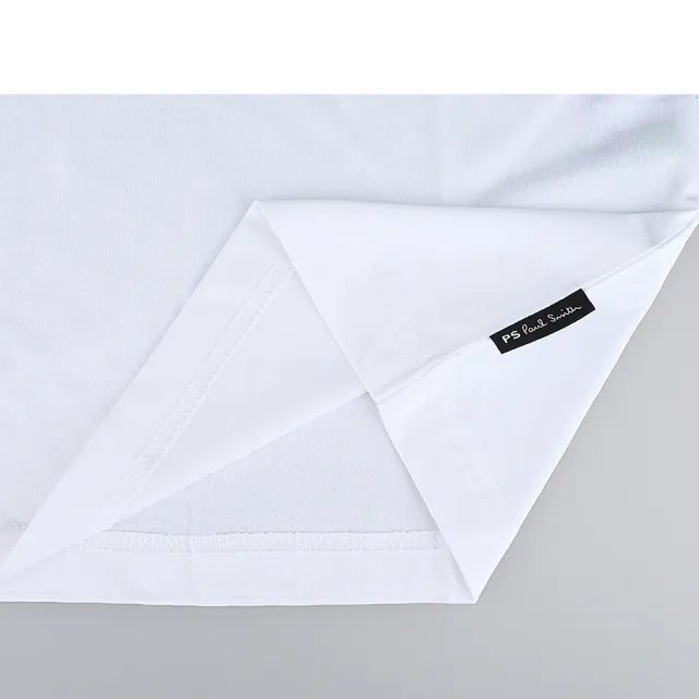 【Paul Smith】Paul Smith 彩色簽字LOGO多色斑馬棉質短袖T恤(白/男款)