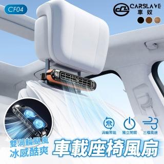 【CARSLAVE】CF04 USB 車載座椅風扇 雙渦輪(車用夏季降溫排風扇 汽車電風扇 車內散熱器 後座循環風扇)