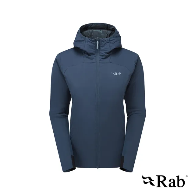【RAB】Xenair Alpine Flex Jacket 防風化纖刷毛連帽外套 女款 暴風藍 #QIP42