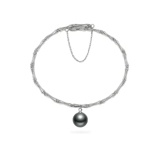 【King Star】日本進口 18K金 天然南洋黑珍珠手環 8-8.5mm 匠心