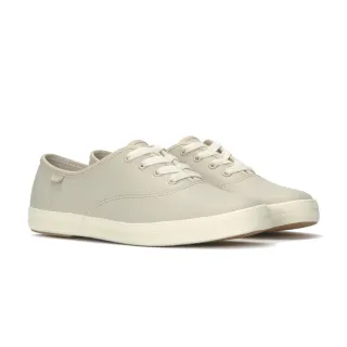 【Keds】CHAMPION LEATHER 經典品牌皮革休閒鞋 燕麥棕(WH68663 品牌經典鞋款 皮革鞋面)