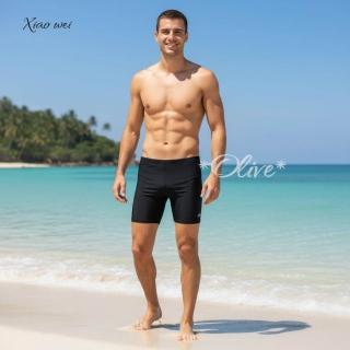 【Apple 蘋果牌】流行大男五分泳褲/四角泳褲(NO.123018)