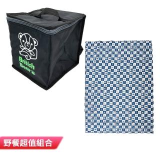 【British Bear 英國熊】保溫保冷大容量雙用箱包 Y-2524+安妮兔 防水野餐墊 附提袋 Y-B017