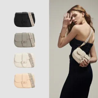 【ROBINMAY】赫本軌跡斜背包-M(波浪弧紋/半圓馬鞍包型/多色任選)