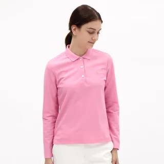 【Munsingwear】企鵝牌 女款淡粉色經典標準版型透氣舒適長袖POLO衫 MLWJ2500