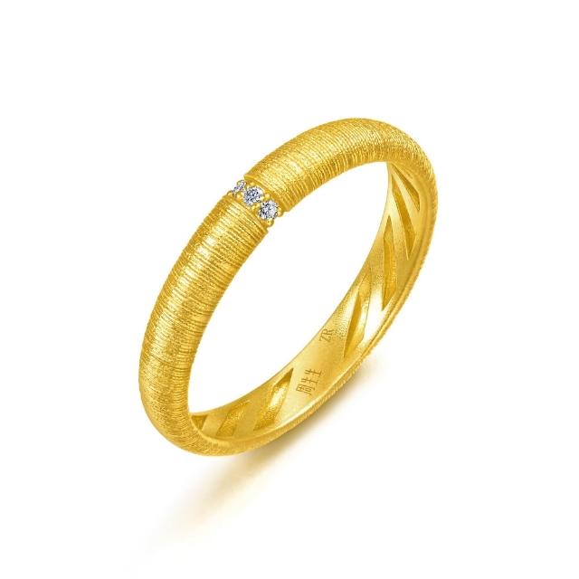 【點睛品】年輪之愛 鑽石黃金戒指(女戒)