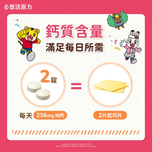 【悠活原力】巧虎聯名小悠活兒童鈣咀嚼錠x1(60錠/盒 維生素D2 維生素K2 海藻鈣 牛奶鈣)
