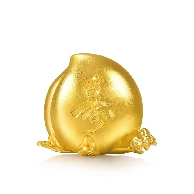 【點睛品】小壽桃 黃金擺件