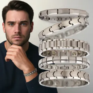 【MASSA-G】純鈦系列全金屬鍺能量手環(任選一款)