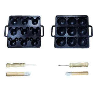 台灣製雞蛋糕烤盤(送油刷及叉子)