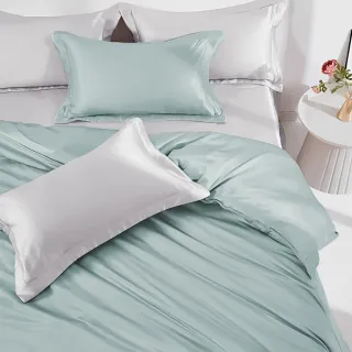 【MIT iLook】買1送1 台灣製100%天絲床包枕套組(單人/雙人/加大/60支300織/歐框/多色選)