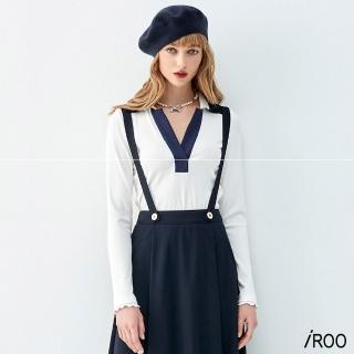 【iROO】手勾POLO領單品上衣