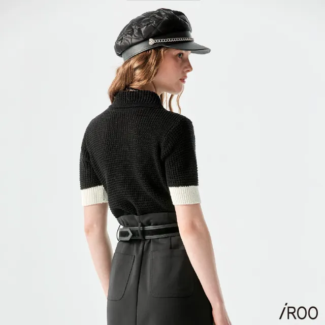 【iROO】偽外套針織上衣