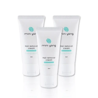 【MINI YANG】私密適用 淨毛霜（3入組）+木棒50入(溫和無痛感、全身可用、男女通用)